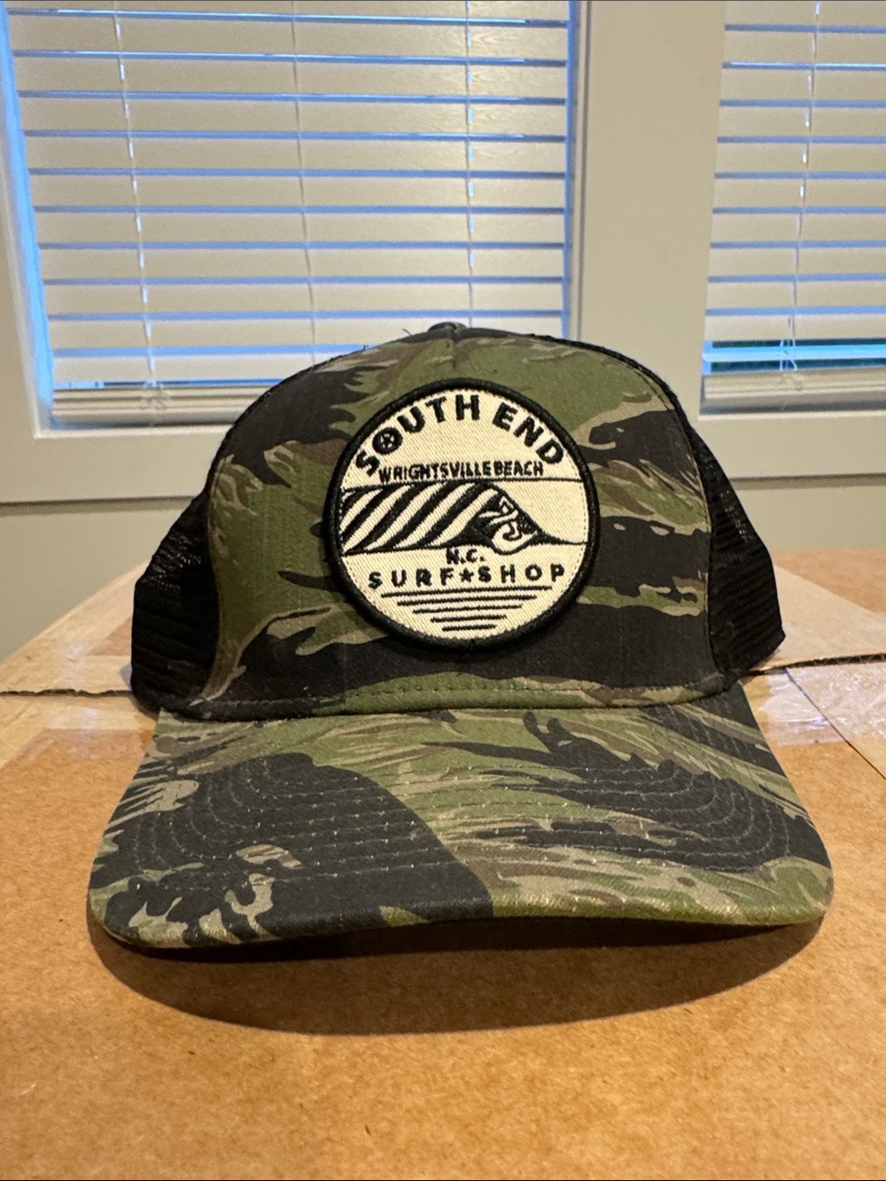 South End Surf Shop Camouflage Trucker Hat - Green/Black